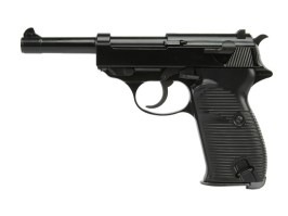 Airsoftová pištoľ P38 - plyn, celokov, BlowBack - čierna [WE]