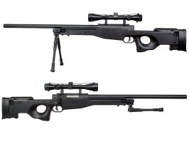 Airsoft sniper L96 (MB01C UPGRADE) bípode con visor - negro [Well]