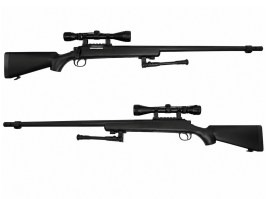 Francotirador airsoft VSR-10 (MB07D) + visor + bípode - negro [Well]