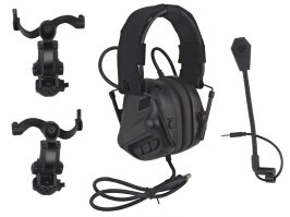 Auricular táctico para casco y diadema HD-20 Gen. 5 - Negro [WoSport]