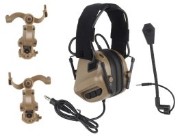 Auricular táctico para casco y diadema HD-20 Gen. 5 - TAN [WoSport]